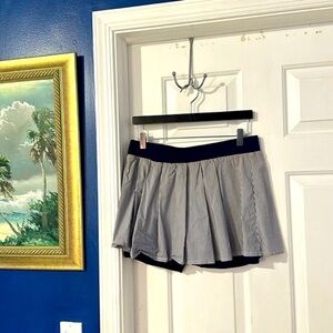 Women’s Fila Blue & White Striped Pleated Golf Tennis Pickleball Athletic Skort